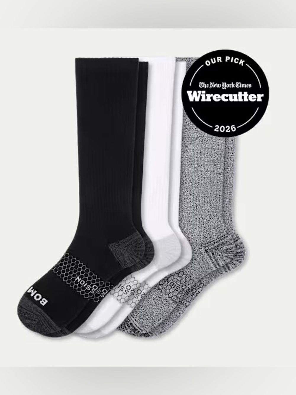 BOMBAS Women's Everyday Compression Knee High Sock 3-Pack (15-20mmHg)
